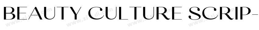 Beauty Culture Scrip字体转换